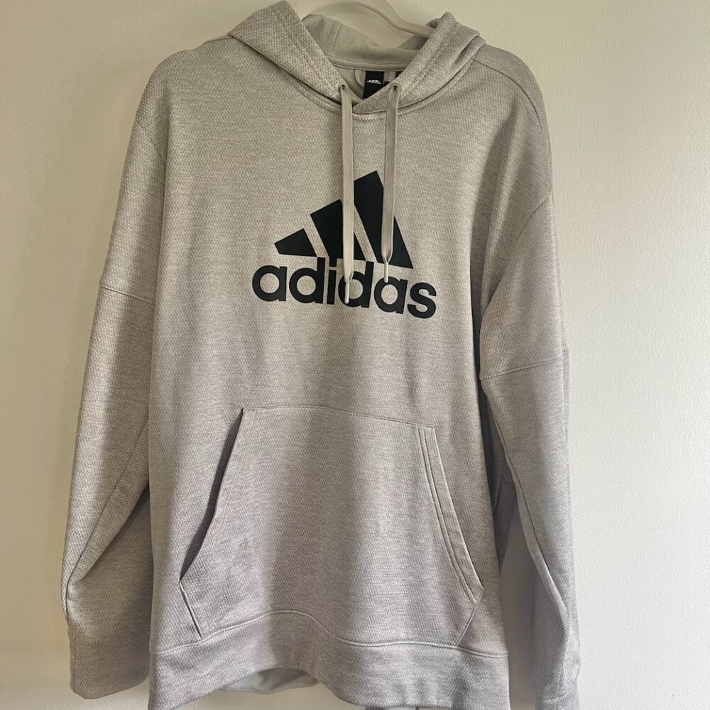 Men's Gray Adidas Hoodie Size XL